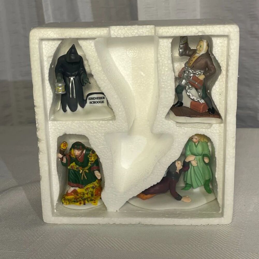 Dept 56 Dickens Village Christmas Carol Spirits Set 4 #55891 Retired 1989(c21-1)